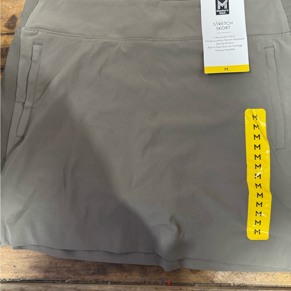 Women's Stretch Skort - Taupe, M Marks & Spencer